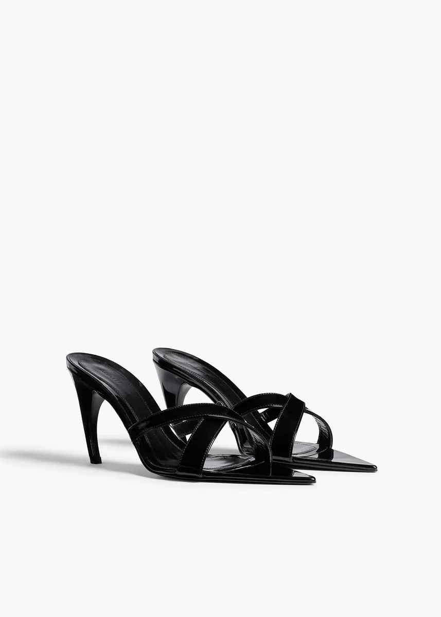 Khaite Sophie Sandal In Black Patent Leather | Thumbnail 2 Khaite Sophie Sandal In Black Patent Leather | Thumbnail 2