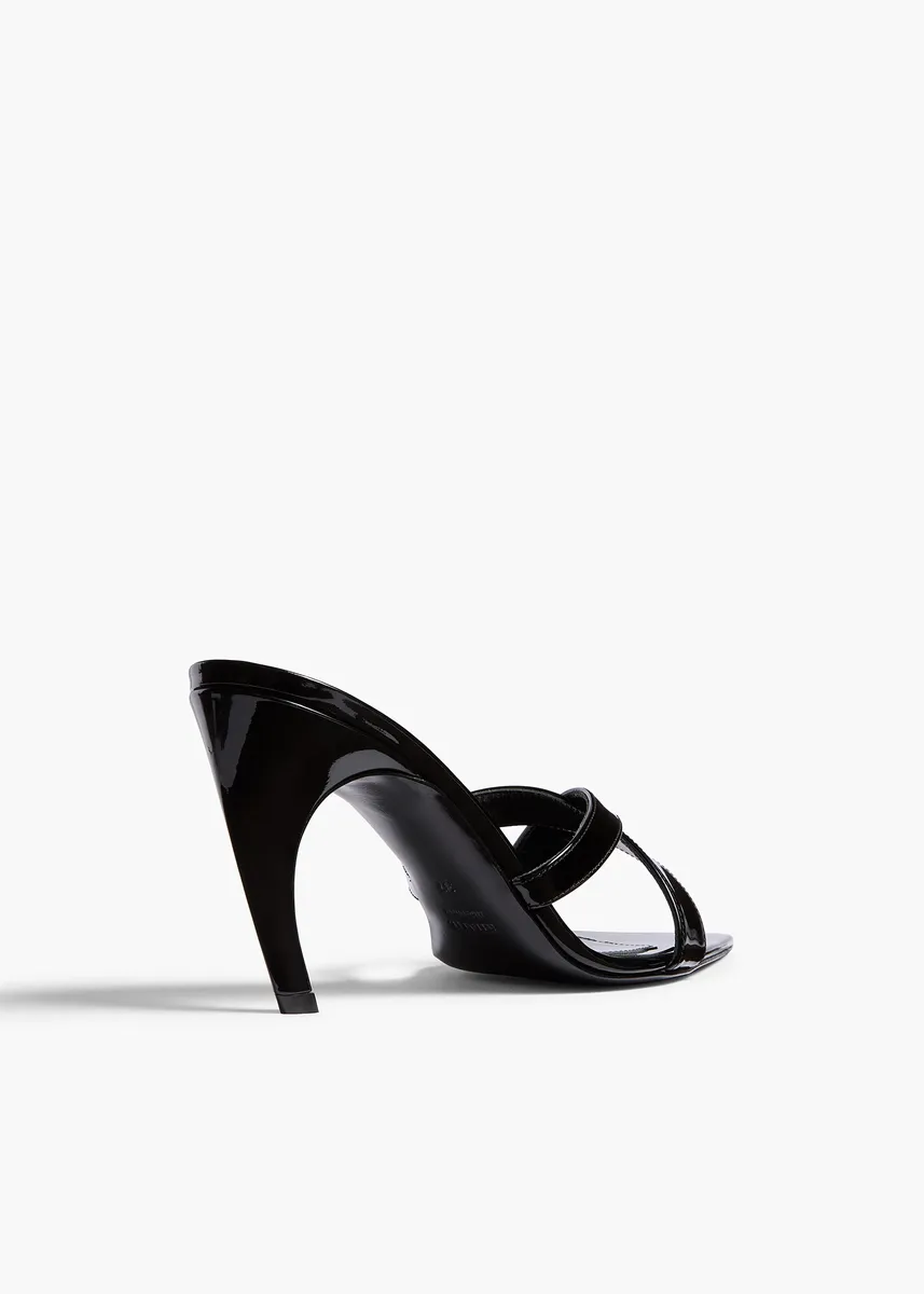 Khaite Sophie Sandal In Black Patent Leather | Thumbnail 4 Khaite Sophie Sandal In Black Patent Leather | Thumbnail 4