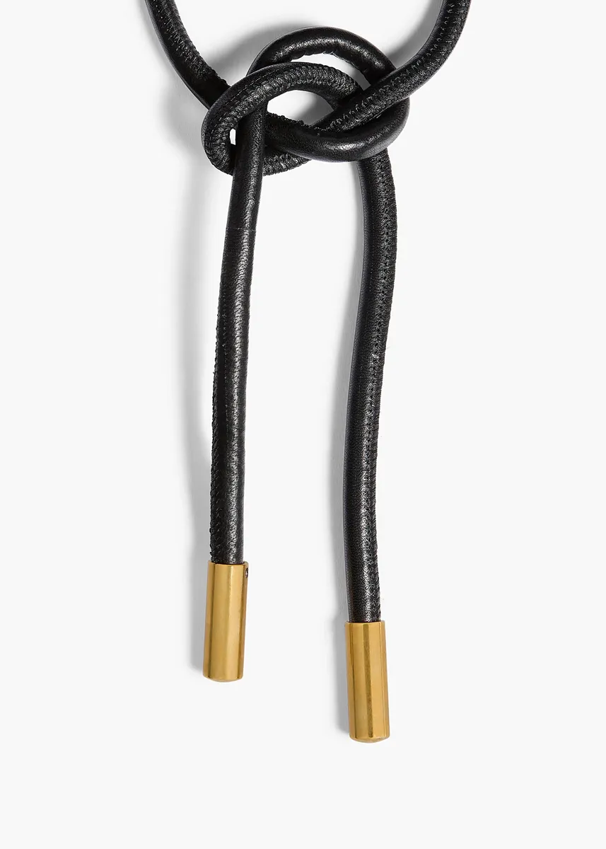Khaite Ciro Belt In Black Leather With Antique Gold | Thumbnail 2 Khaite Ciro Belt In Black Leather With Antique Gold | Thumbnail 2