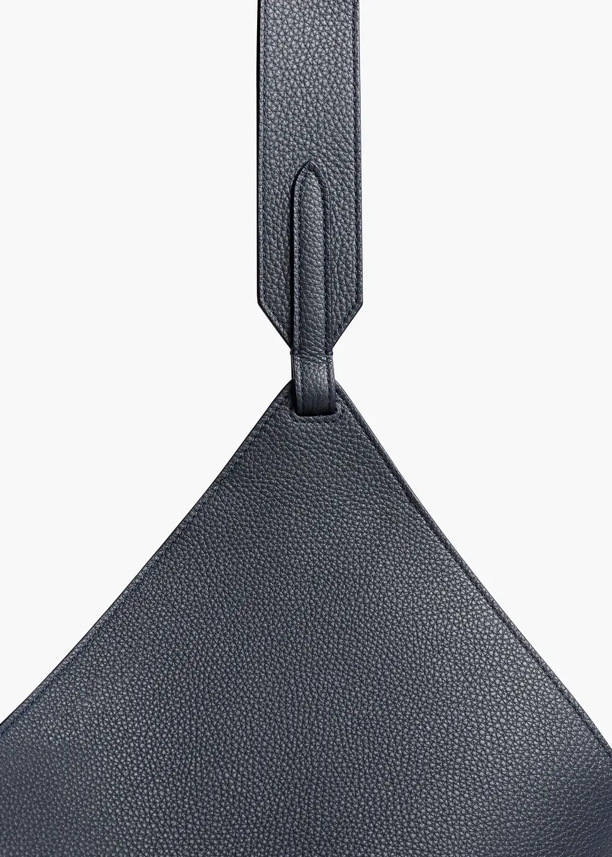 Khaite Small Lotus Tote In Midnight Navy Pebbled Leather | Thumbnail 4 Khaite Small Lotus Tote In Midnight Navy Pebbled Leather | Thumbnail 4
