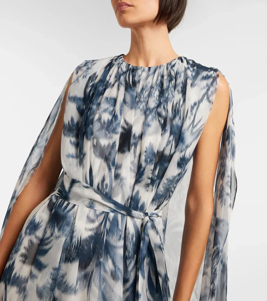 Oscar de la Renta Caped silk gown | Thumbnail 3 Oscar de la Renta Caped silk gown | Thumbnail 3