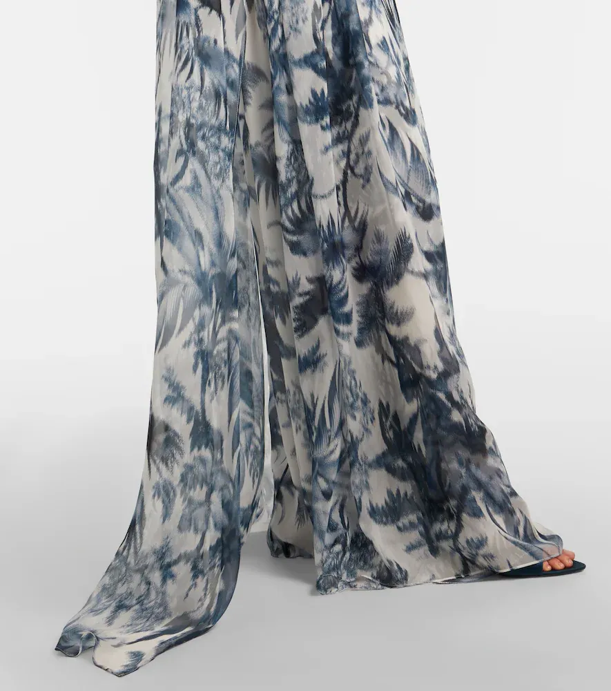 Oscar de la Renta Caped silk gown | Thumbnail 4 Oscar de la Renta Caped silk gown | Thumbnail 4