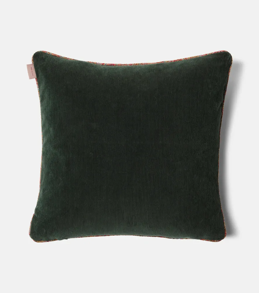 Etro Pegaso embroidered cotton velvet cushion | Thumbnail 2 Etro Pegaso embroidered cotton velvet cushion | Thumbnail 2