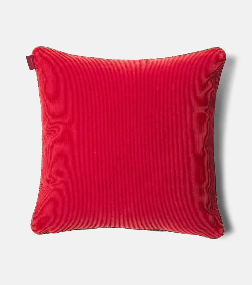 Etro Pegaso embroidered cotton velvet cushion | Thumbnail 4 Etro Pegaso embroidered cotton velvet cushion | Thumbnail 4