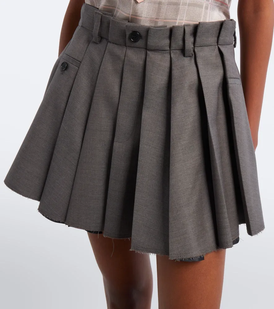 Acne Studios Pleated wool miniskirt | Thumbnail 3 Acne Studios Pleated wool miniskirt | Thumbnail 3