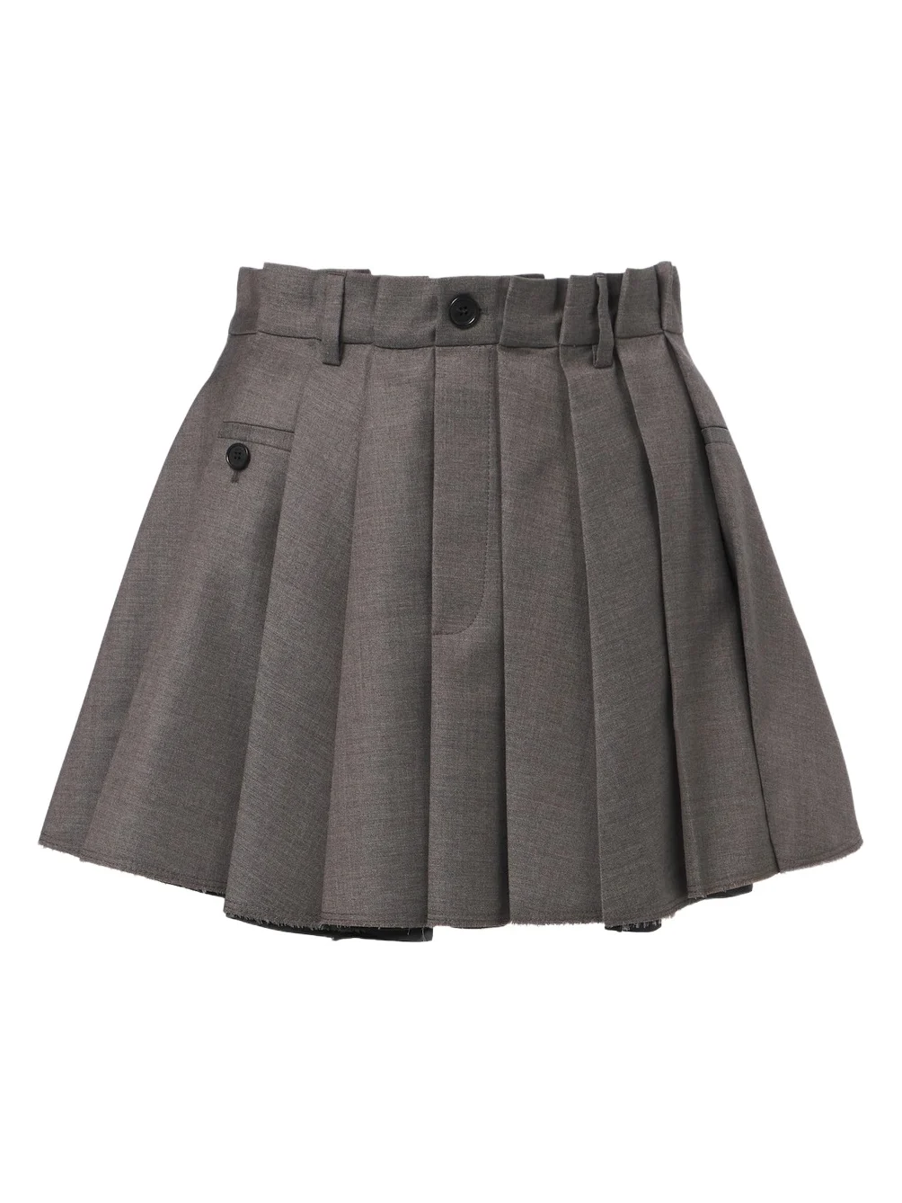 Pleated wool miniskirt Pleated wool miniskirt