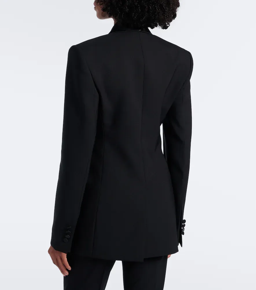 Sportmax Double-breasted virgin wool tuxedo jacket | Thumbnail 2 Sportmax Double-breasted virgin wool tuxedo jacket | Thumbnail 2