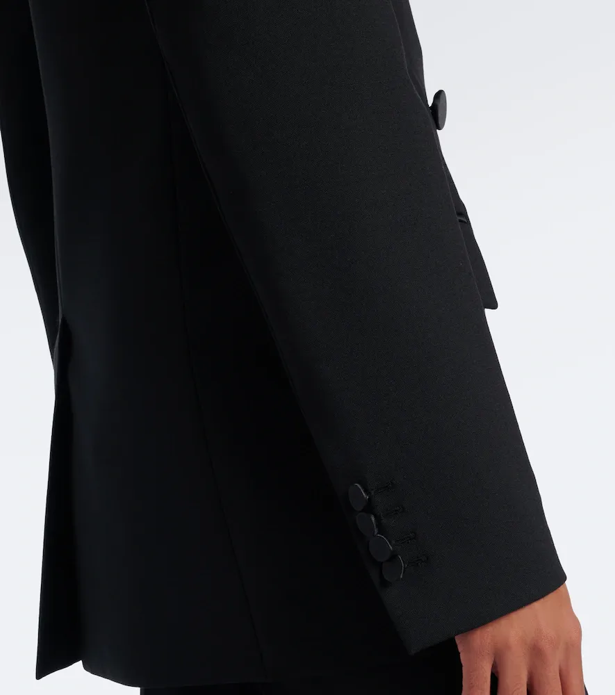 Sportmax Double-breasted virgin wool tuxedo jacket | Thumbnail 3 Sportmax Double-breasted virgin wool tuxedo jacket | Thumbnail 3