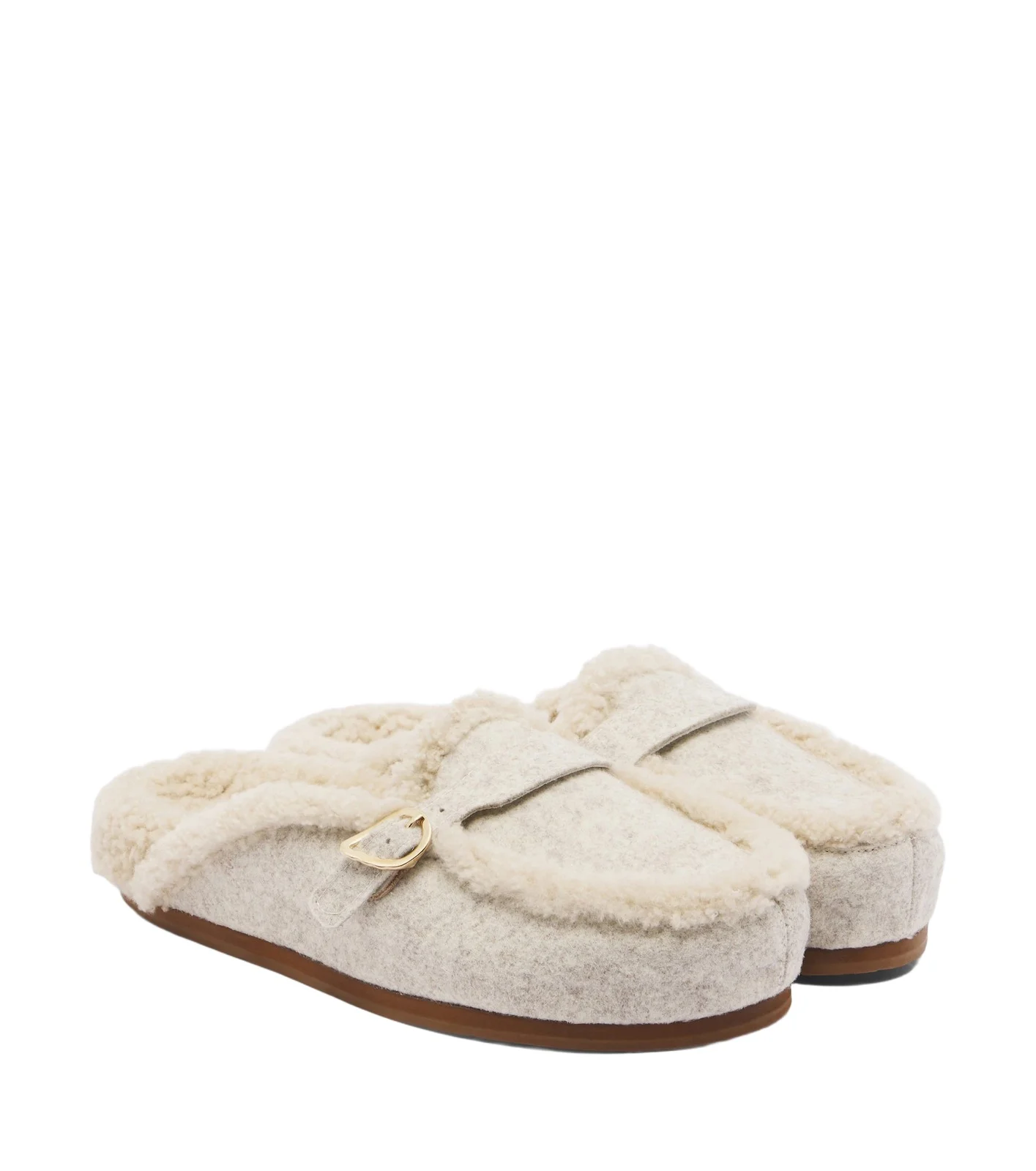 Vasilitsa shearling-lined mules