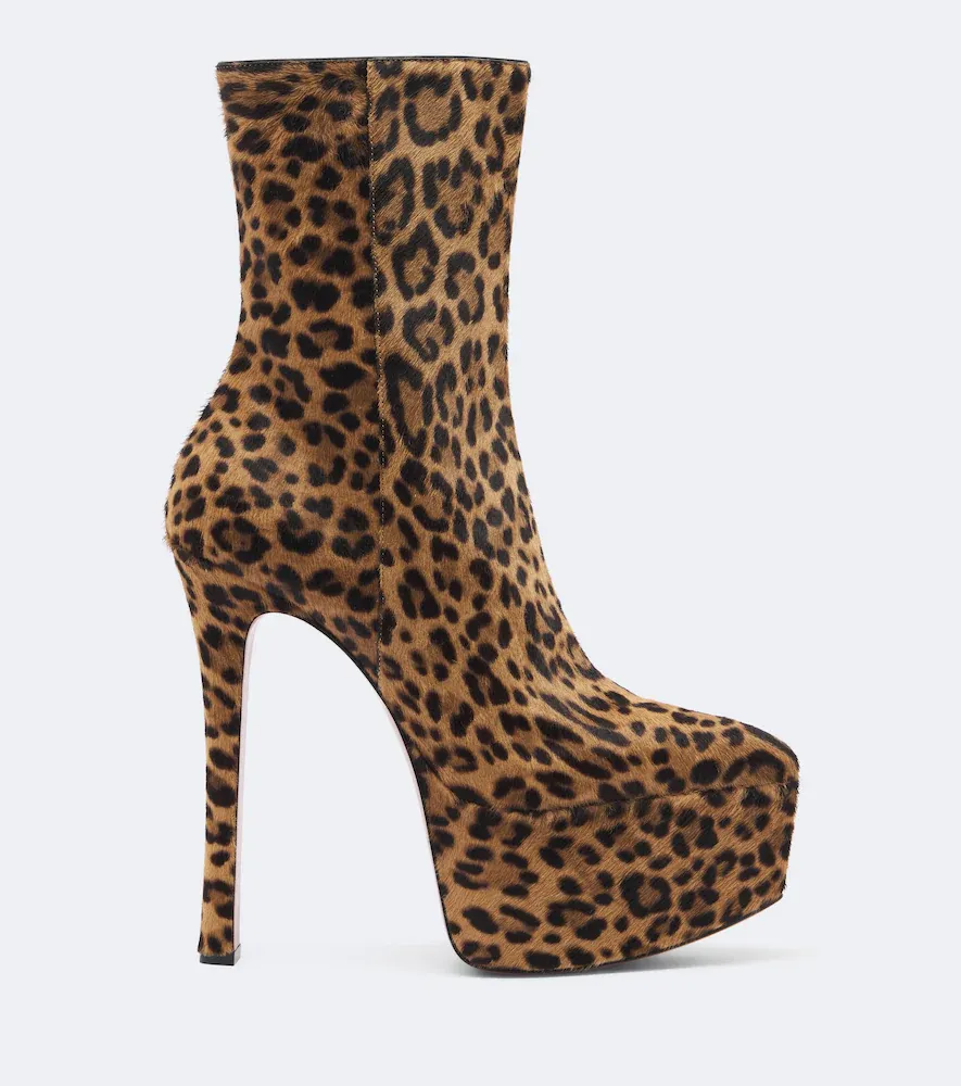 Amina Muaddi Cynthia calf hair platform ankle boots | Thumbnail 2 Amina Muaddi Cynthia calf hair platform ankle boots | Thumbnail 2