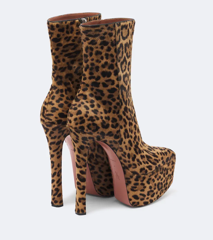 Amina Muaddi Cynthia calf hair platform ankle boots | Thumbnail 3 Amina Muaddi Cynthia calf hair platform ankle boots | Thumbnail 3
