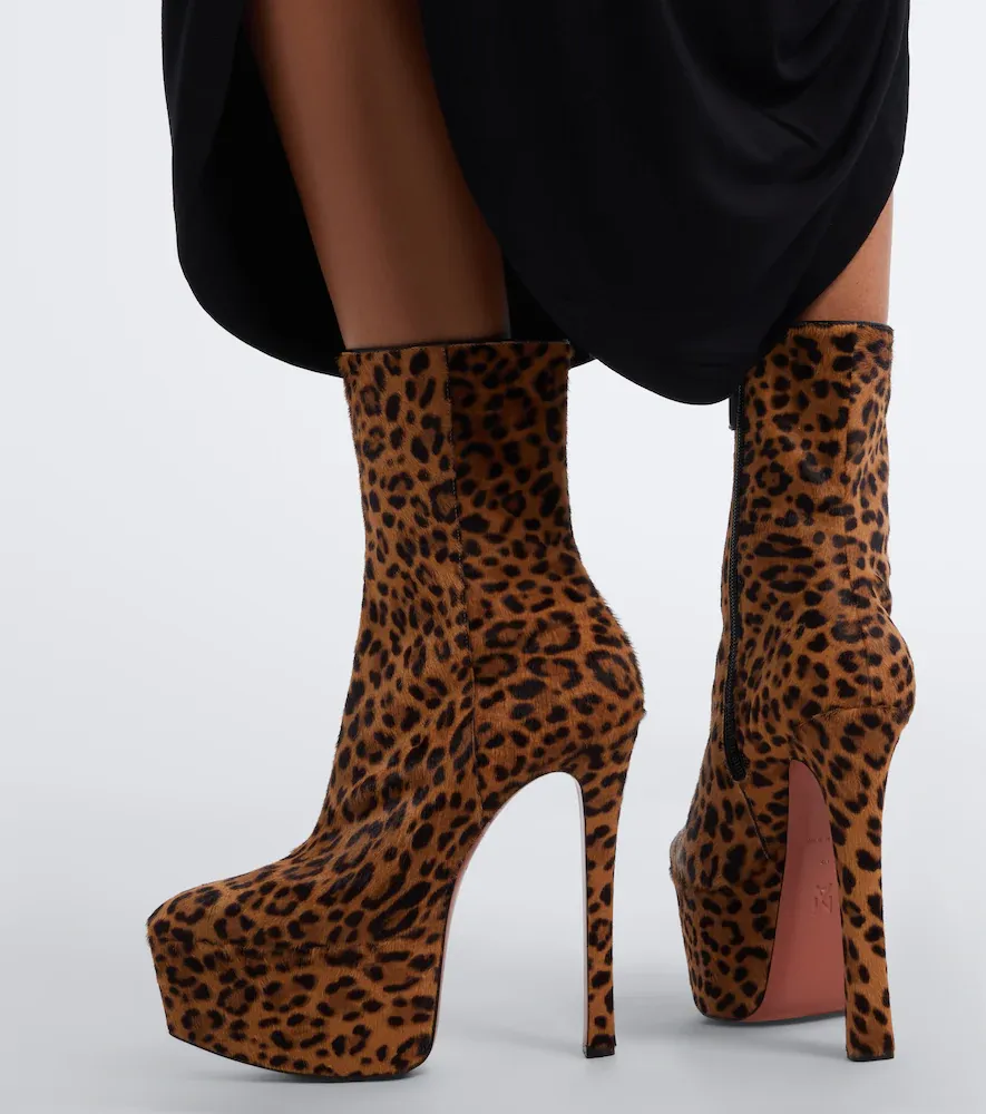 Amina Muaddi Cynthia calf hair platform ankle boots | Thumbnail 6 Amina Muaddi Cynthia calf hair platform ankle boots | Thumbnail 6