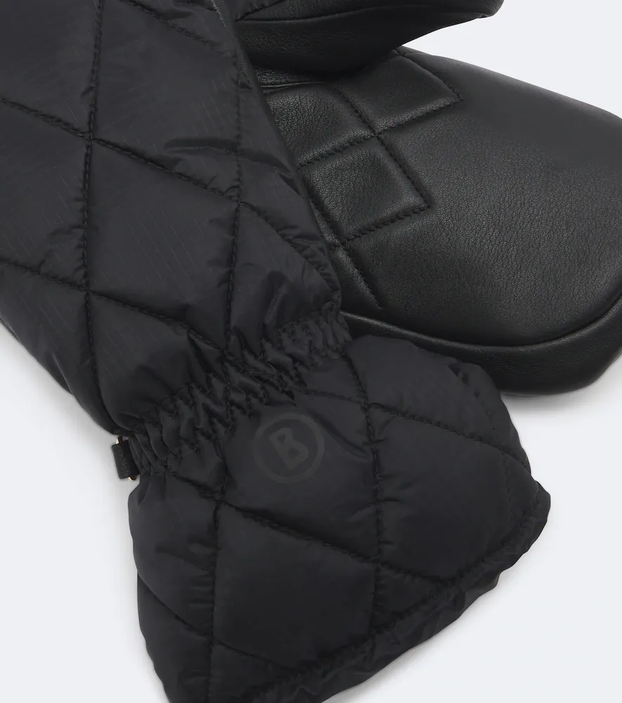 Bogner Selia leather-trimmed ski mittens | Thumbnail 2