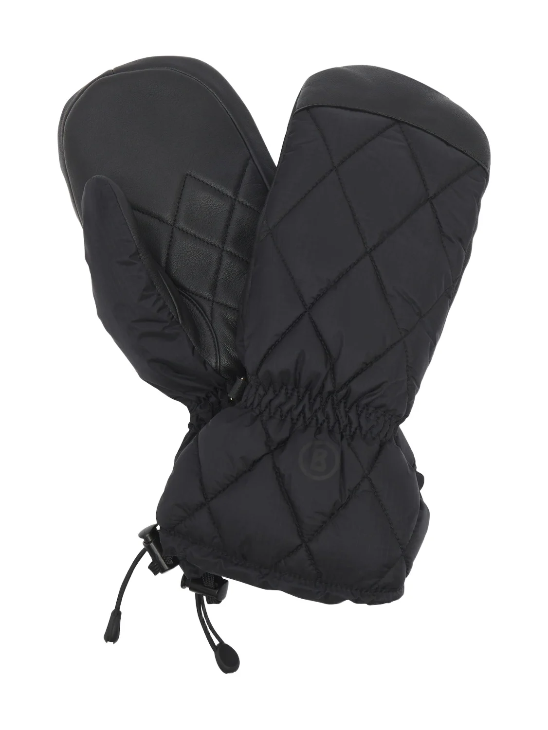 Selia leather-trimmed ski mittens