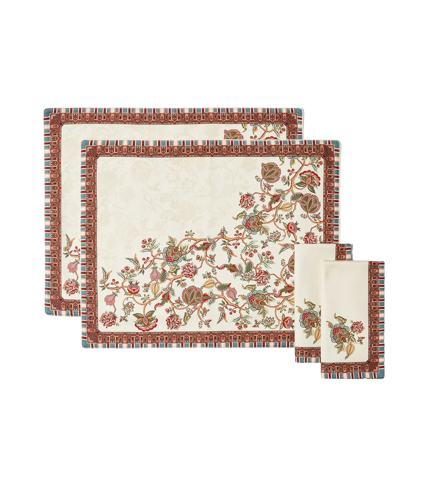 Etro Fleur printed cotton placemats and napkins set