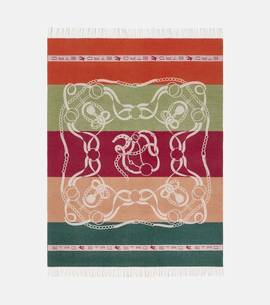 Etro Fringe-trimmed wool jacquard throw | Thumbnail 3 Etro Fringe-trimmed wool jacquard throw | Thumbnail 3