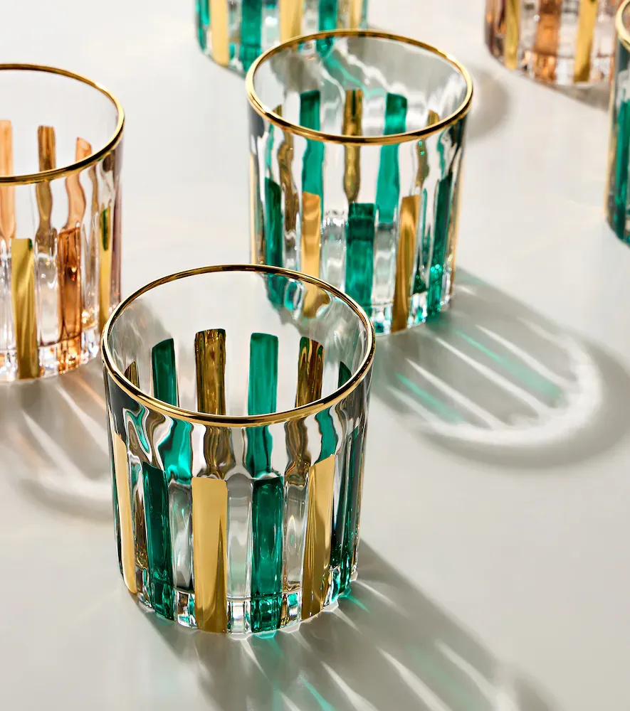 LES OTTOMANS Set of 4 striped glass tumblers | Thumbnail 3 LES OTTOMANS Set of 4 striped glass tumblers | Thumbnail 3