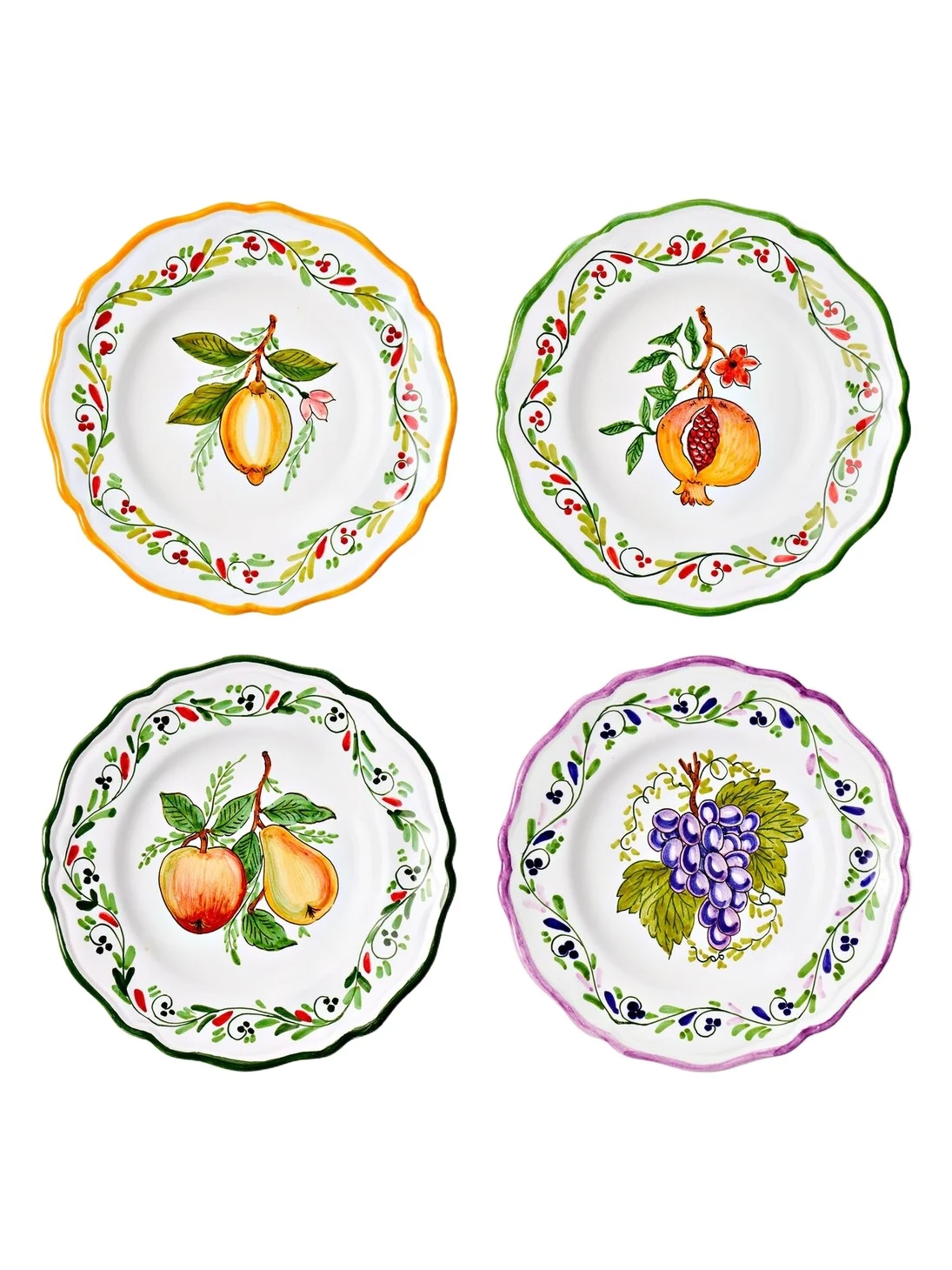 LES OTTOMANS Set of 4 ceramic plates