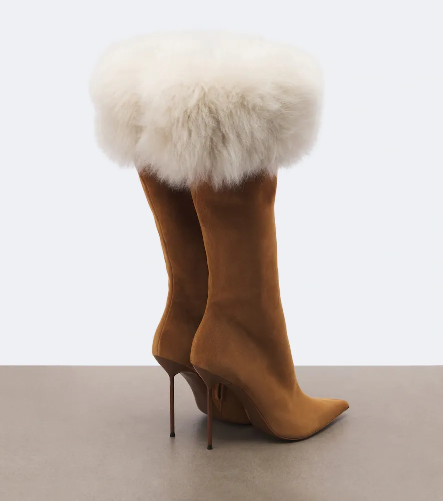 Paris Texas Lidia suede and shearling knee-high boots | Thumbnail 3 Paris Texas Lidia suede and shearling knee-high boots | Thumbnail 3