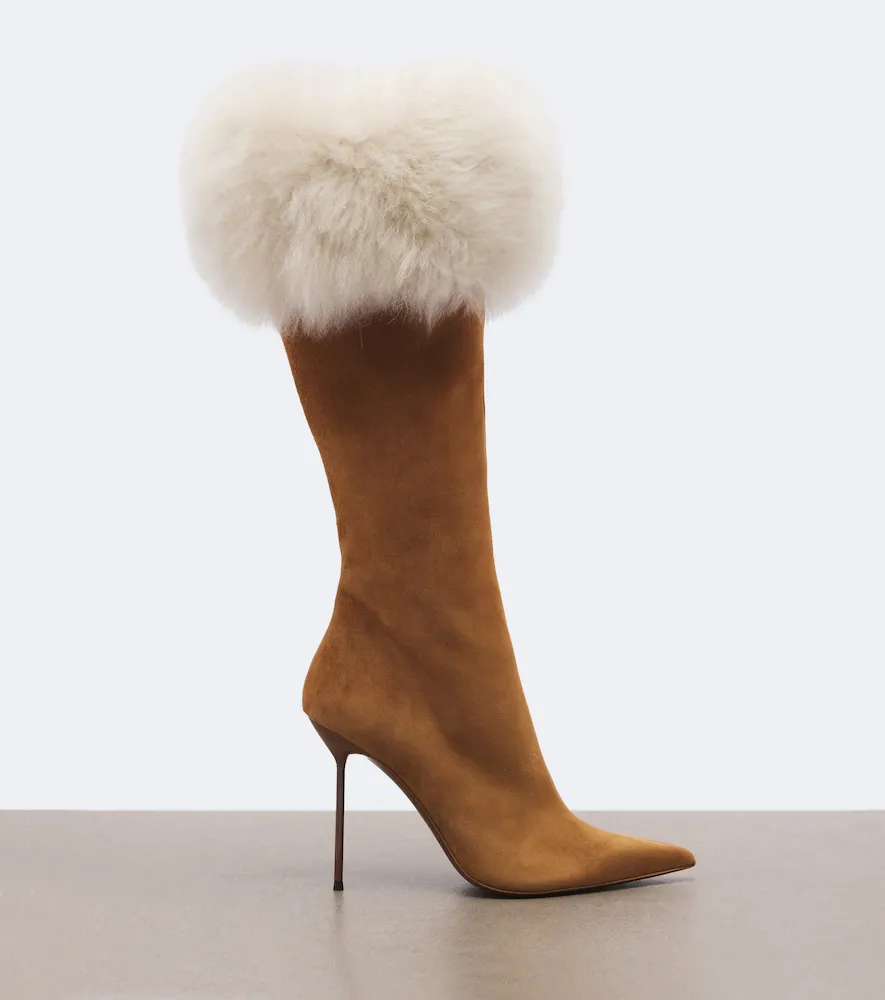 Paris Texas Lidia suede and shearling knee-high boots | Thumbnail 4 Paris Texas Lidia suede and shearling knee-high boots | Thumbnail 4