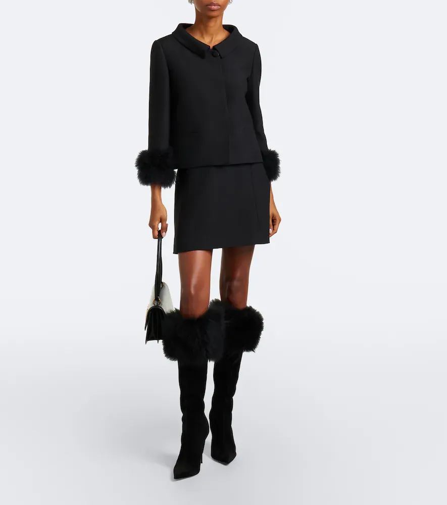 Paris Texas Lidia suede and shearling knee-high boots | Thumbnail 6 Paris Texas Lidia suede and shearling knee-high boots | Thumbnail 6