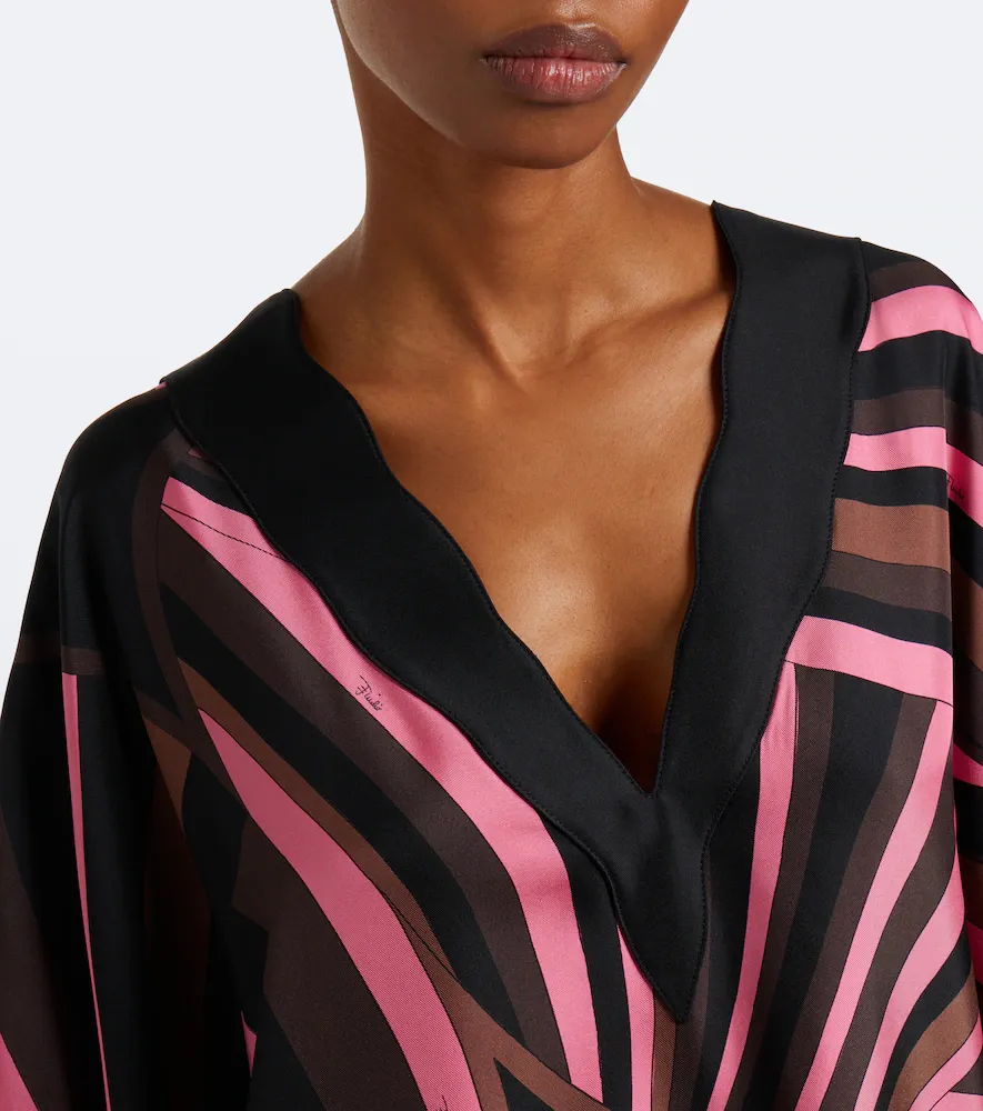 PUCCI Iride silk twill kaftan | Thumbnail 4