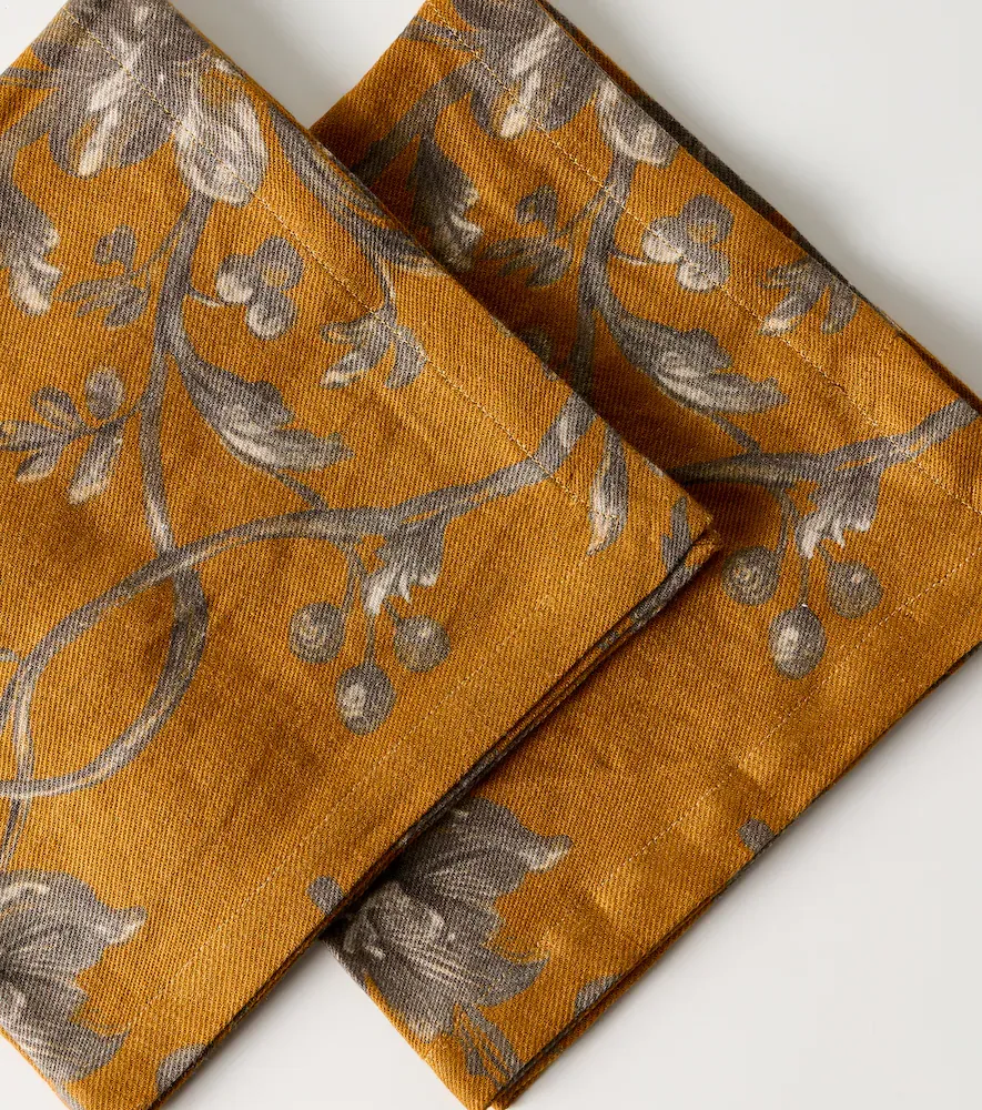 The House of Lyria Alocasia set of 2 linen and cotton napkins | Thumbnail 2 The House of Lyria Alocasia set of 2 linen and cotton napkins | Thumbnail 2