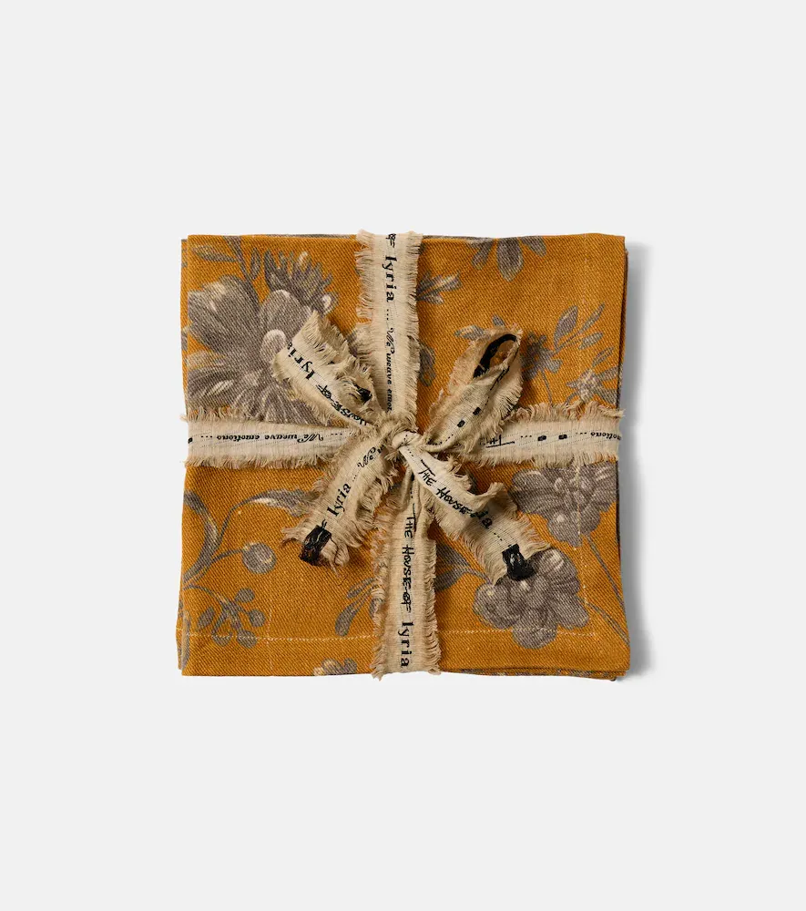 The House of Lyria Alocasia set of 2 linen and cotton napkins | Thumbnail 3 The House of Lyria Alocasia set of 2 linen and cotton napkins | Thumbnail 3