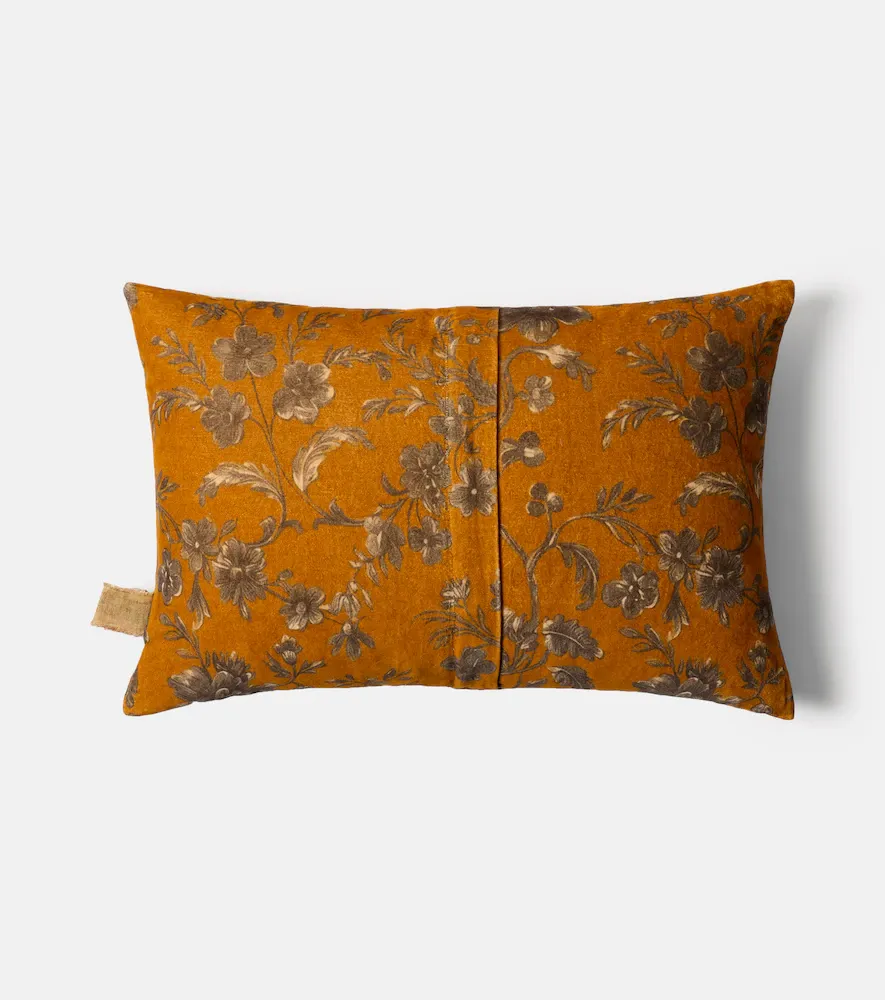 The House of Lyria Alpinia cotton and linen velvet cushion | Thumbnail 5