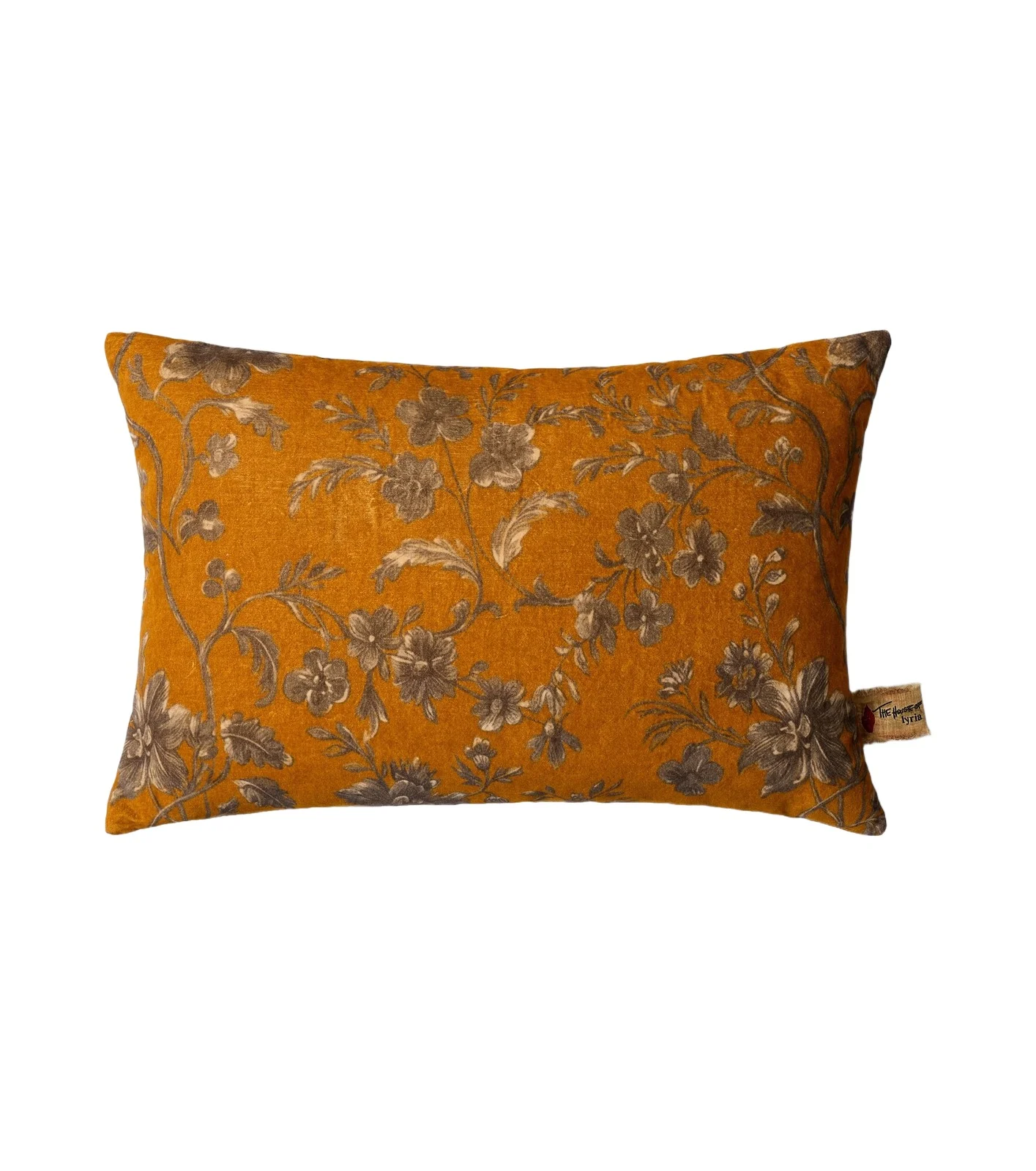 The House of Lyria Alpinia cotton and linen velvet cushion