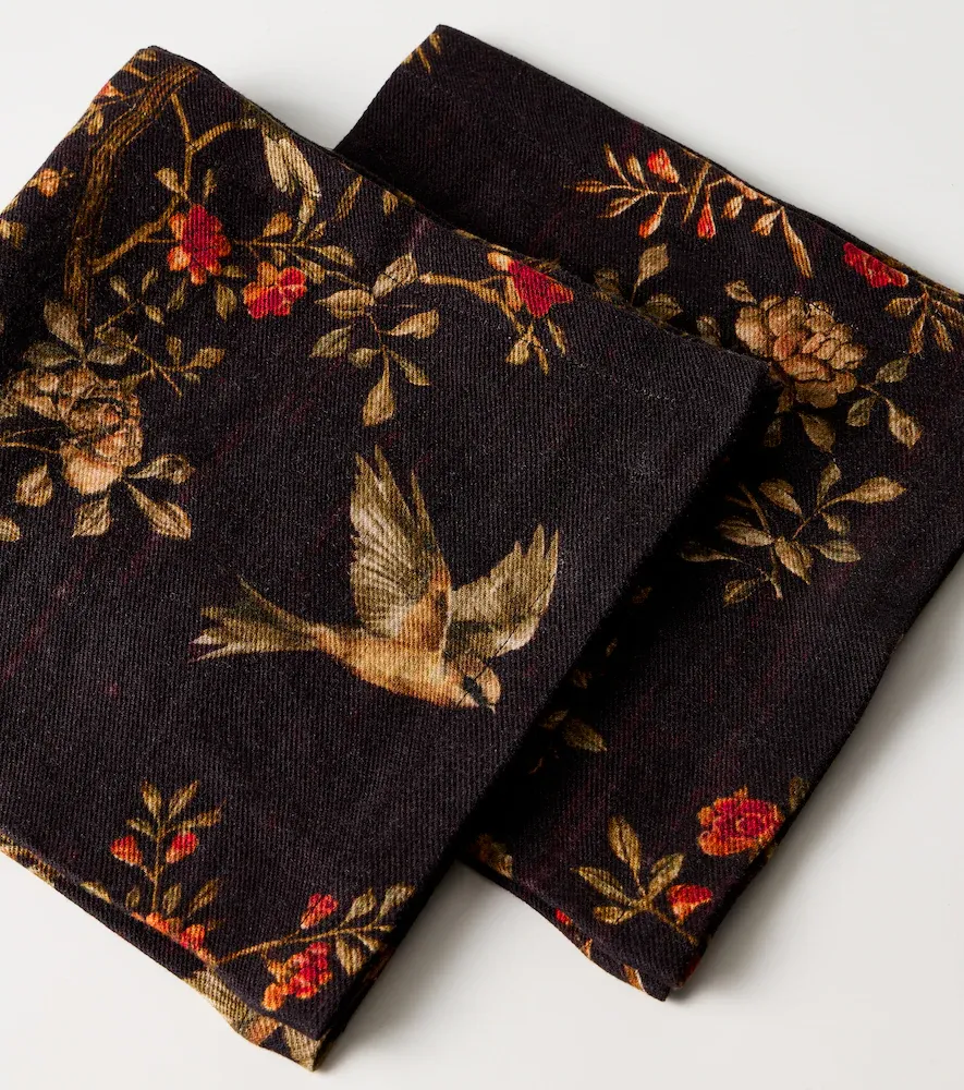 The House of Lyria Maranta set of 2 linen and cotton napkins | Thumbnail 2 The House of Lyria Maranta set of 2 linen and cotton napkins | Thumbnail 2