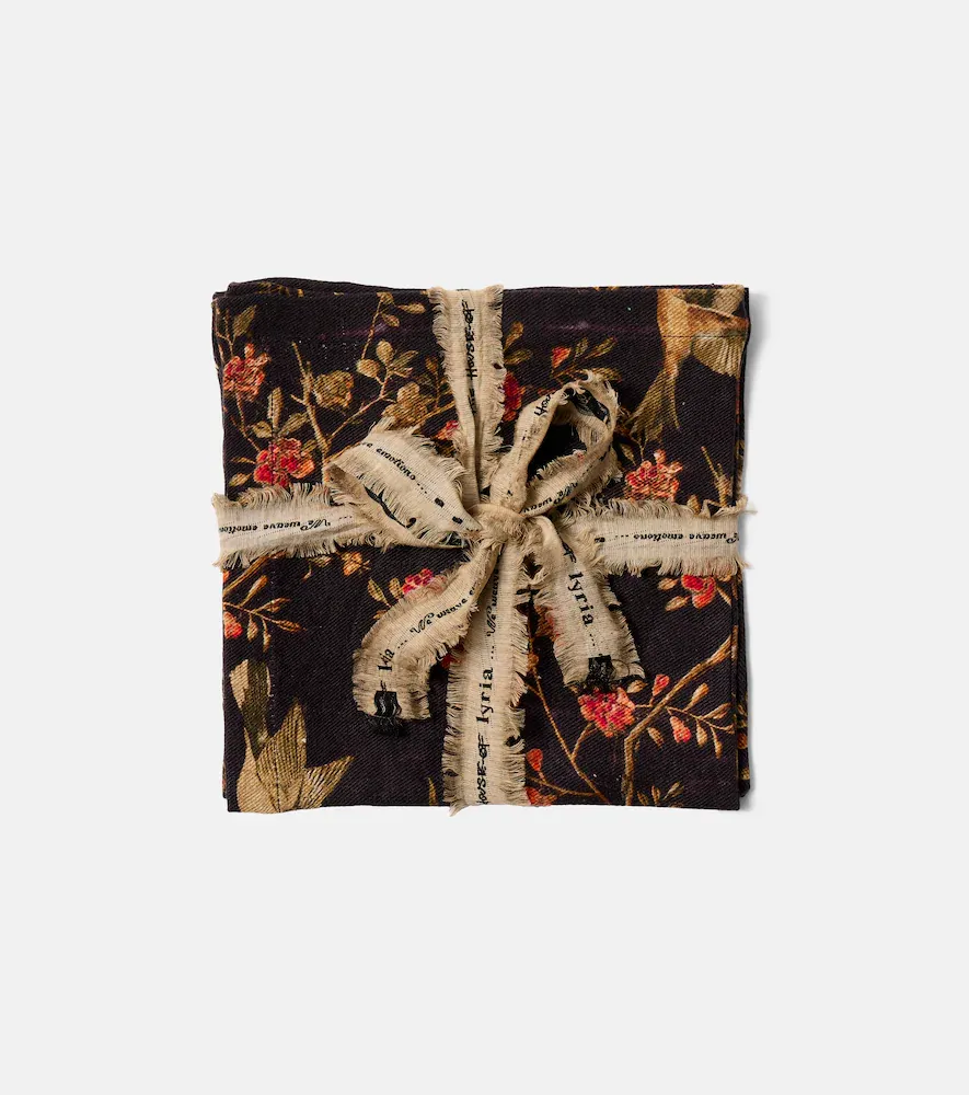 The House of Lyria Maranta set of 2 linen and cotton napkins | Thumbnail 3 The House of Lyria Maranta set of 2 linen and cotton napkins | Thumbnail 3