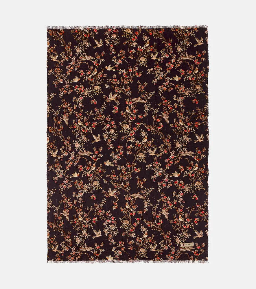 The House of Lyria Firmament floral linen and cotton throw | Thumbnail 5