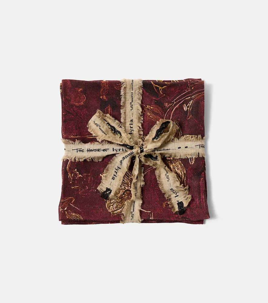 The House of Lyria Myosotis set of 2 linen and cotton napkins | Thumbnail 3 The House of Lyria Myosotis set of 2 linen and cotton napkins | Thumbnail 3