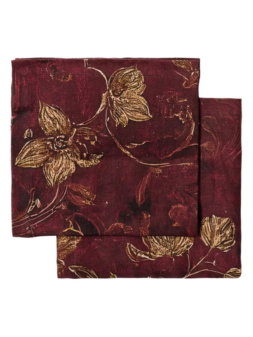 The House of Lyria Myosotis set of 2 linen and cotton napkins