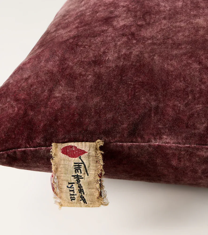 The House of Lyria Clusia cotton and linen velvet cushion | Thumbnail 2