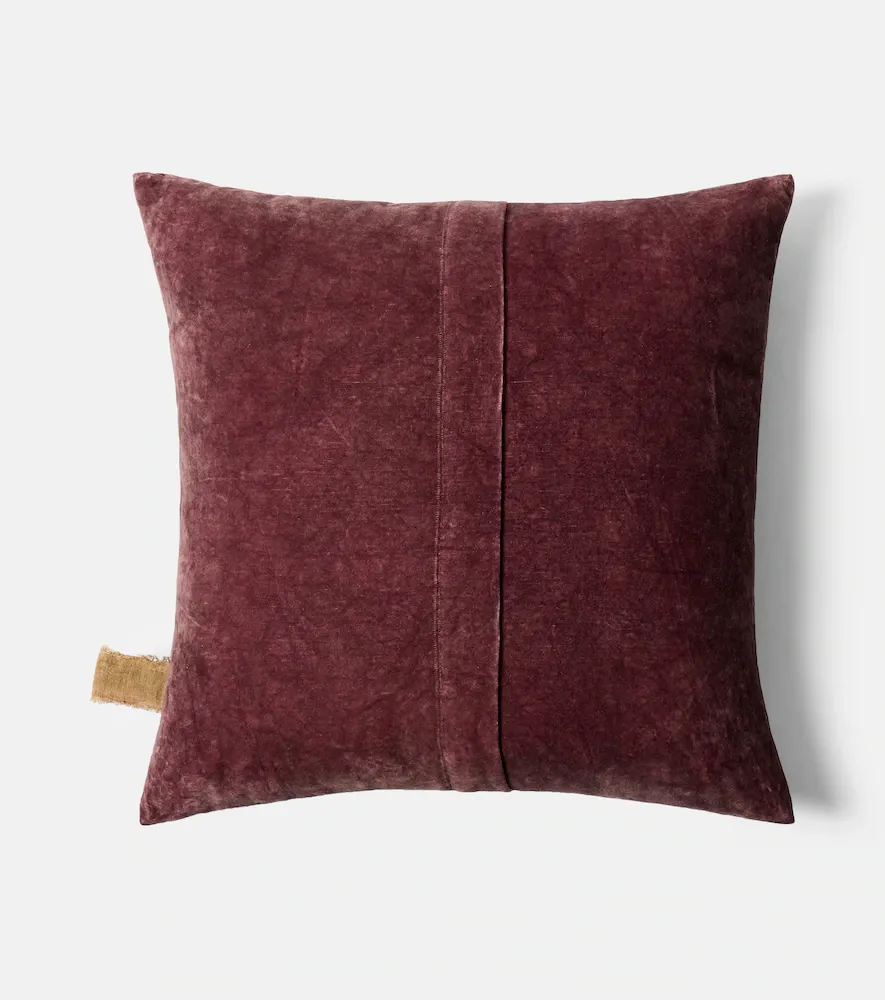 The House of Lyria Clusia cotton and linen velvet cushion | Thumbnail 5