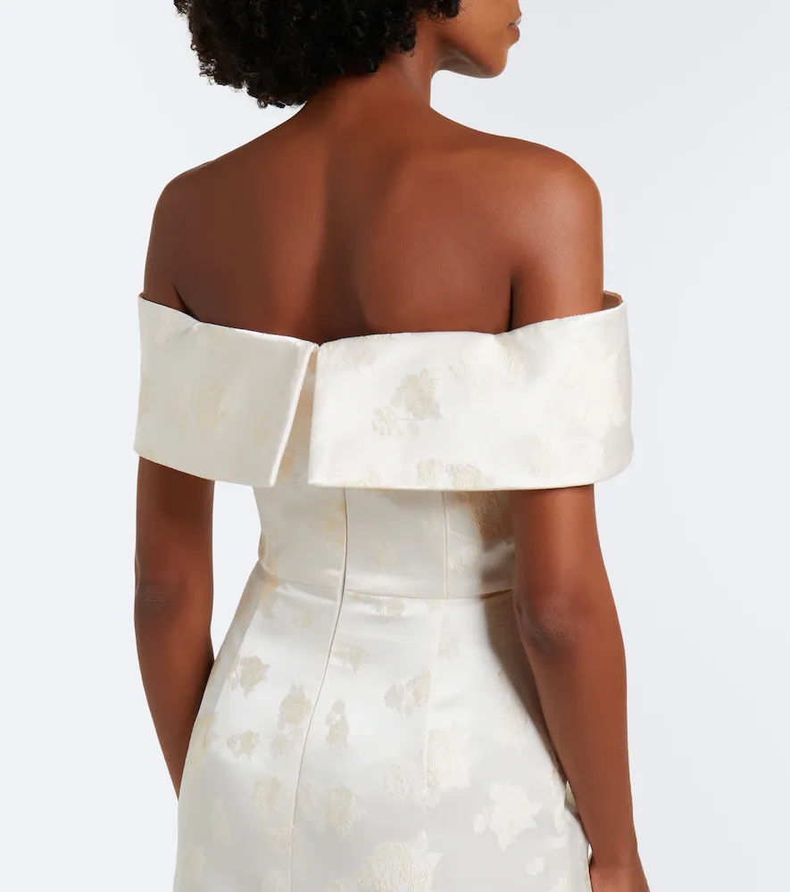 Markarian Bridal Clover brocade bustier gown | Thumbnail 2