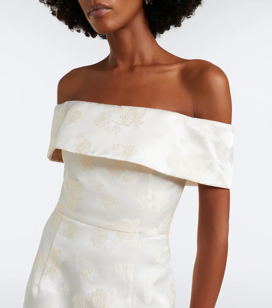 Markarian Bridal Clover brocade bustier gown | Thumbnail 3