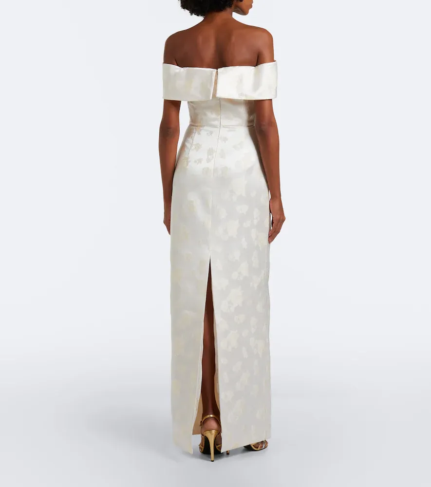 Markarian Bridal Clover brocade bustier gown | Thumbnail 4