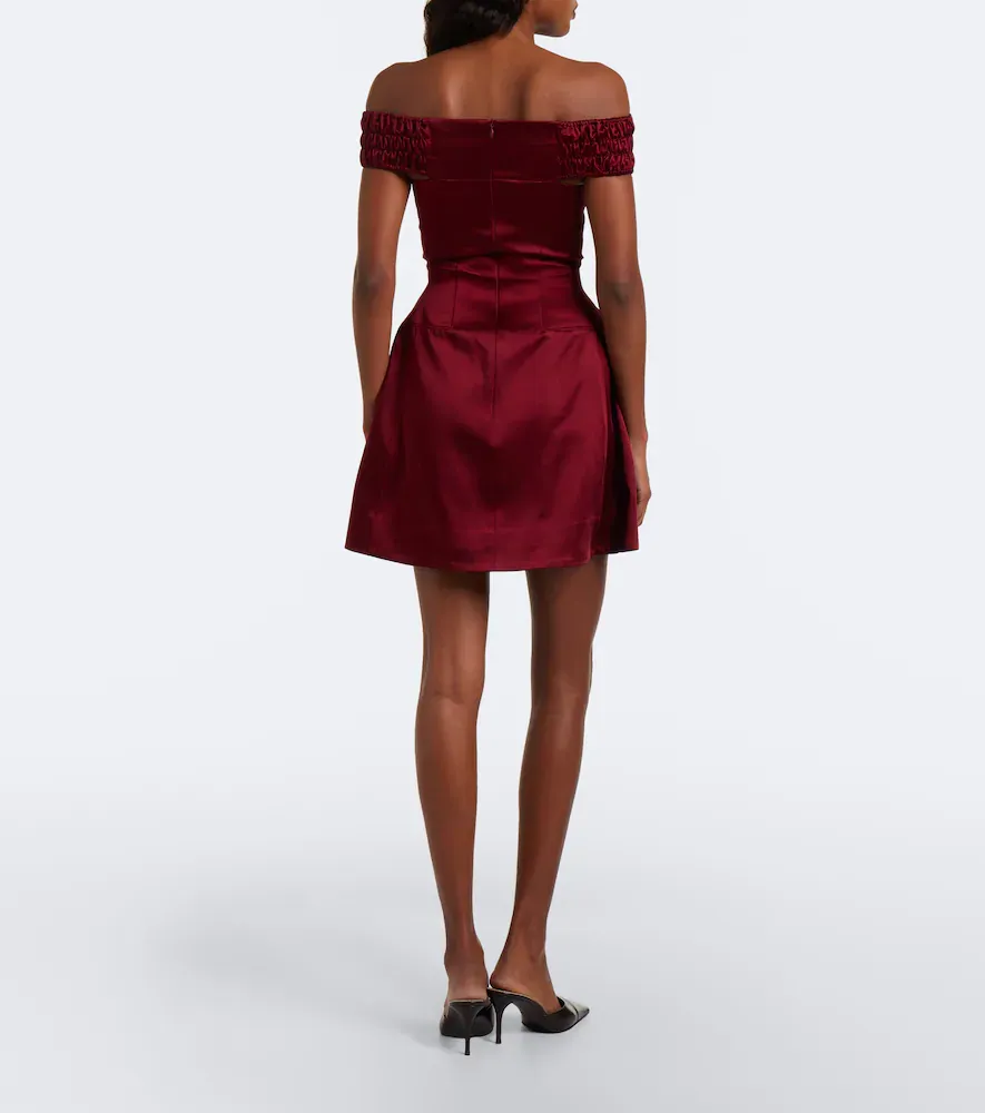 SHUSHU/TONG Off-shoulder cotton-blend minidress | Thumbnail 3 SHUSHU/TONG Off-shoulder cotton-blend minidress | Thumbnail 3