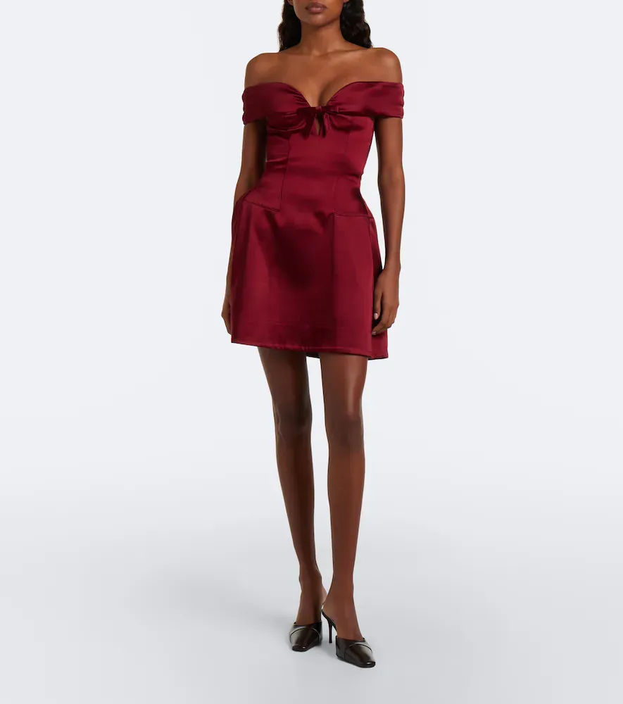 SHUSHU/TONG Off-shoulder cotton-blend minidress | Thumbnail 4 SHUSHU/TONG Off-shoulder cotton-blend minidress | Thumbnail 4