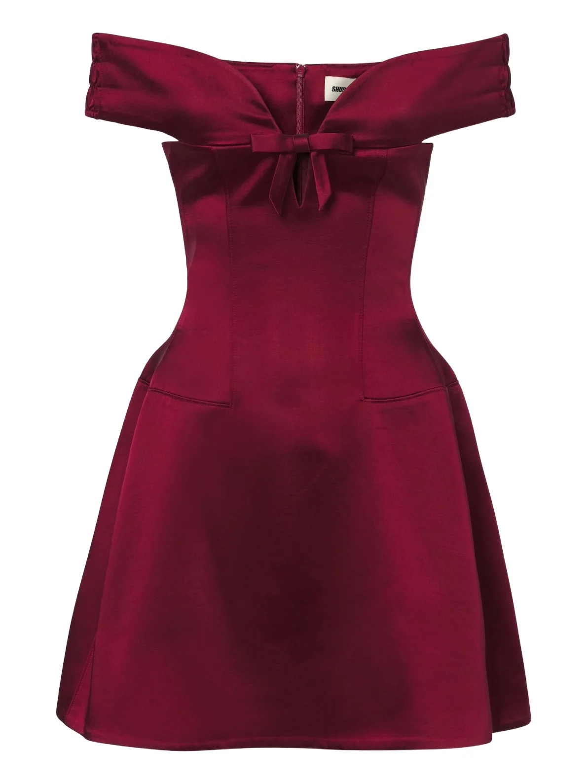 SHUSHU/TONG Off-shoulder cotton-blend minidress