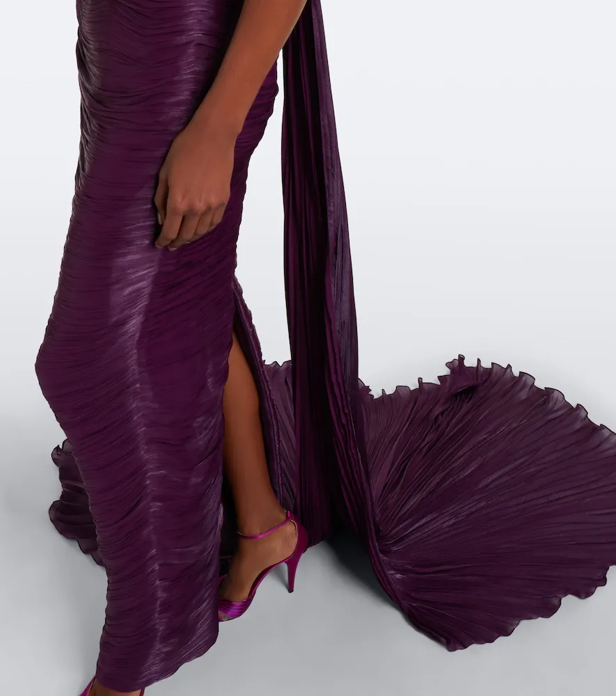 Marmar Halim Pleated off-shoulder bustier gown | Thumbnail 2 Marmar Halim Pleated off-shoulder bustier gown | Thumbnail 2