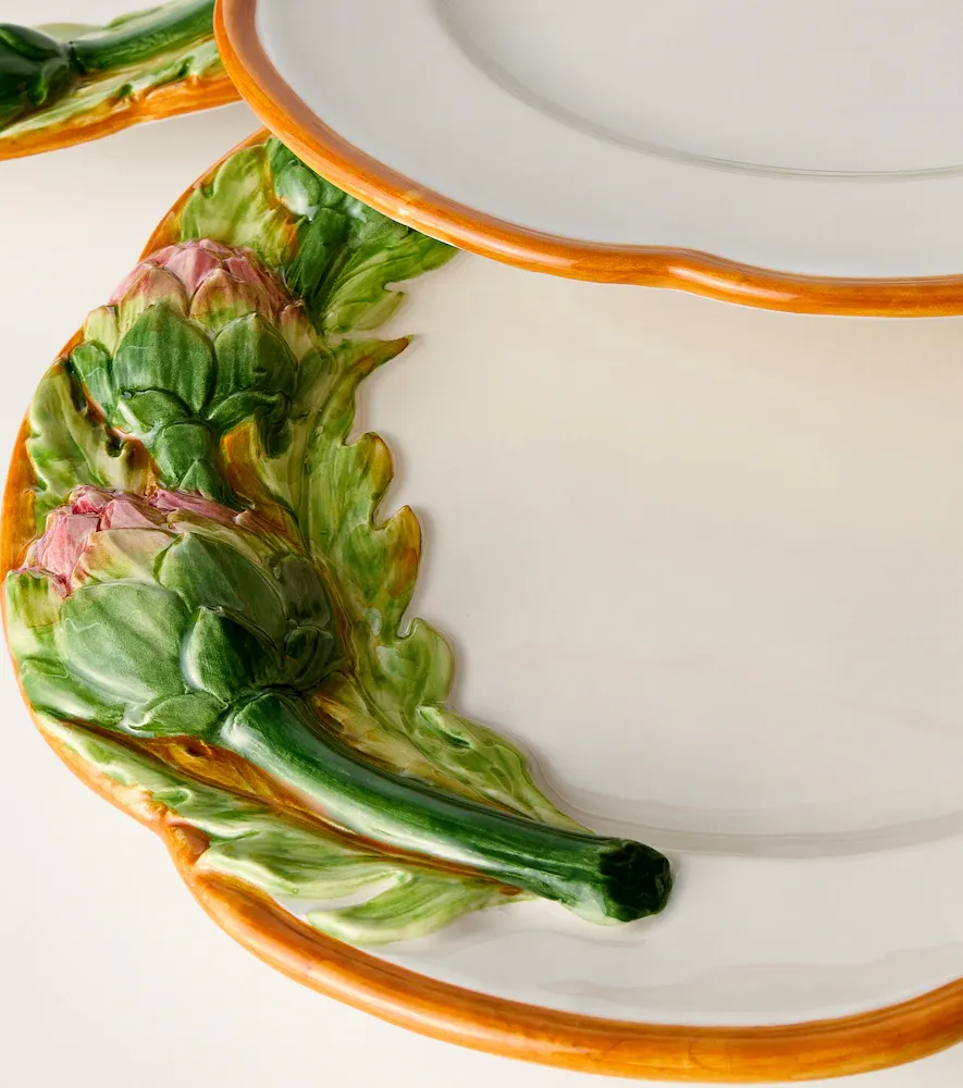 LES OTTOMANS Artichoke set of 4 ceramic dinner plates | Thumbnail 2 LES OTTOMANS Artichoke set of 4 ceramic dinner plates | Thumbnail 2