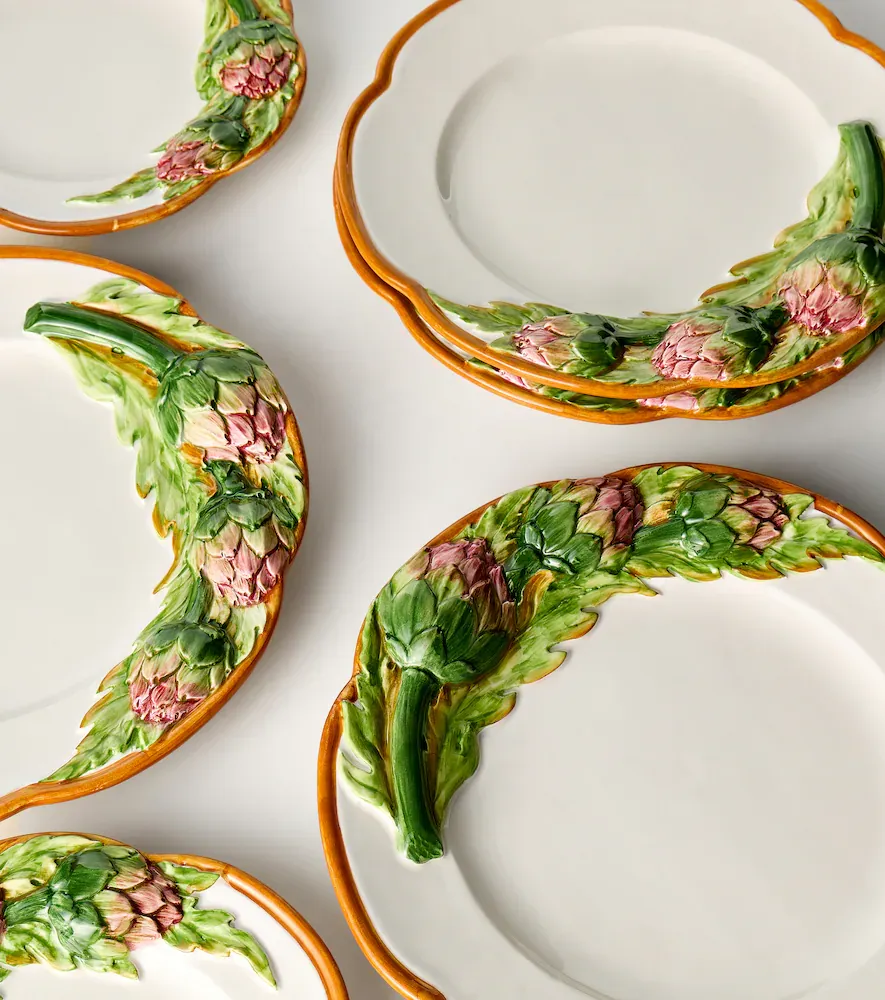 LES OTTOMANS Artichoke set of 4 ceramic dinner plates | Thumbnail 4 LES OTTOMANS Artichoke set of 4 ceramic dinner plates | Thumbnail 4
