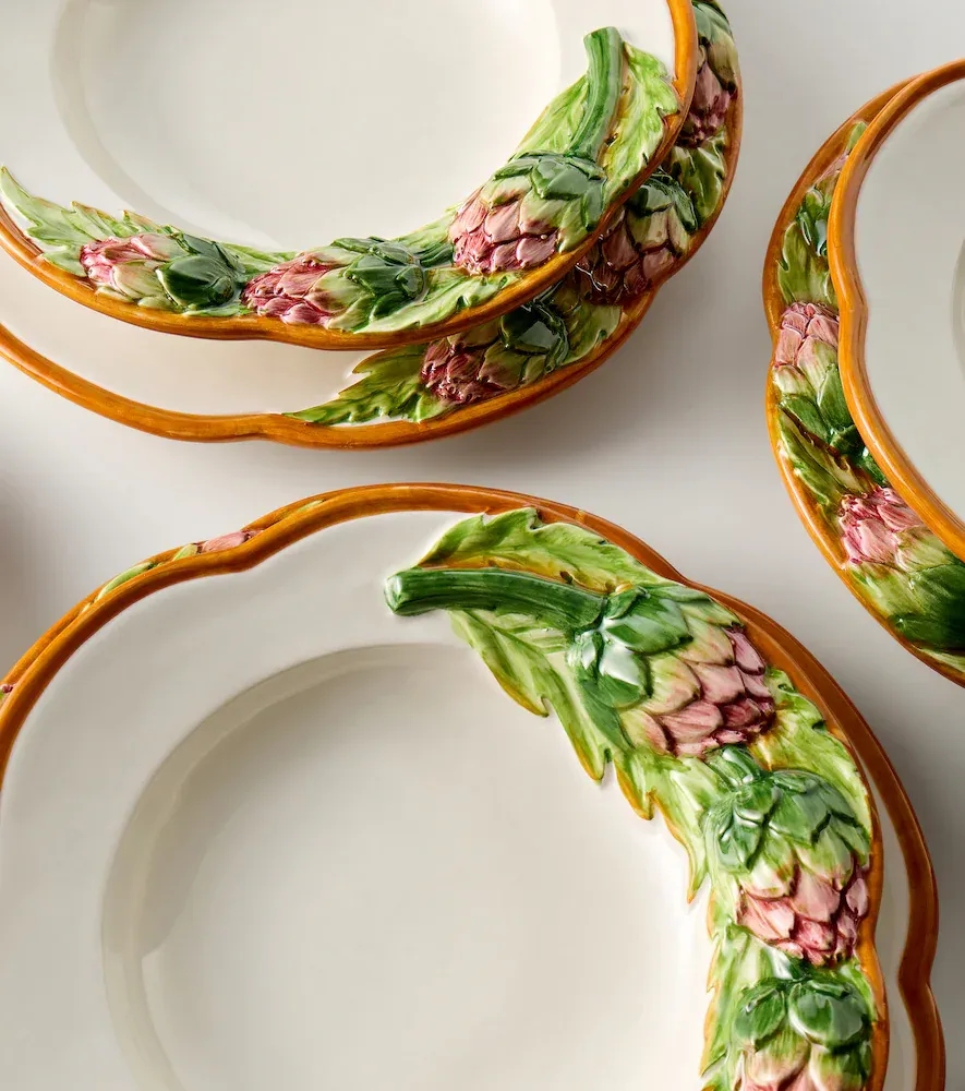 LES OTTOMANS Artichoke set of 4 ceramic pasta bowls | Thumbnail 3