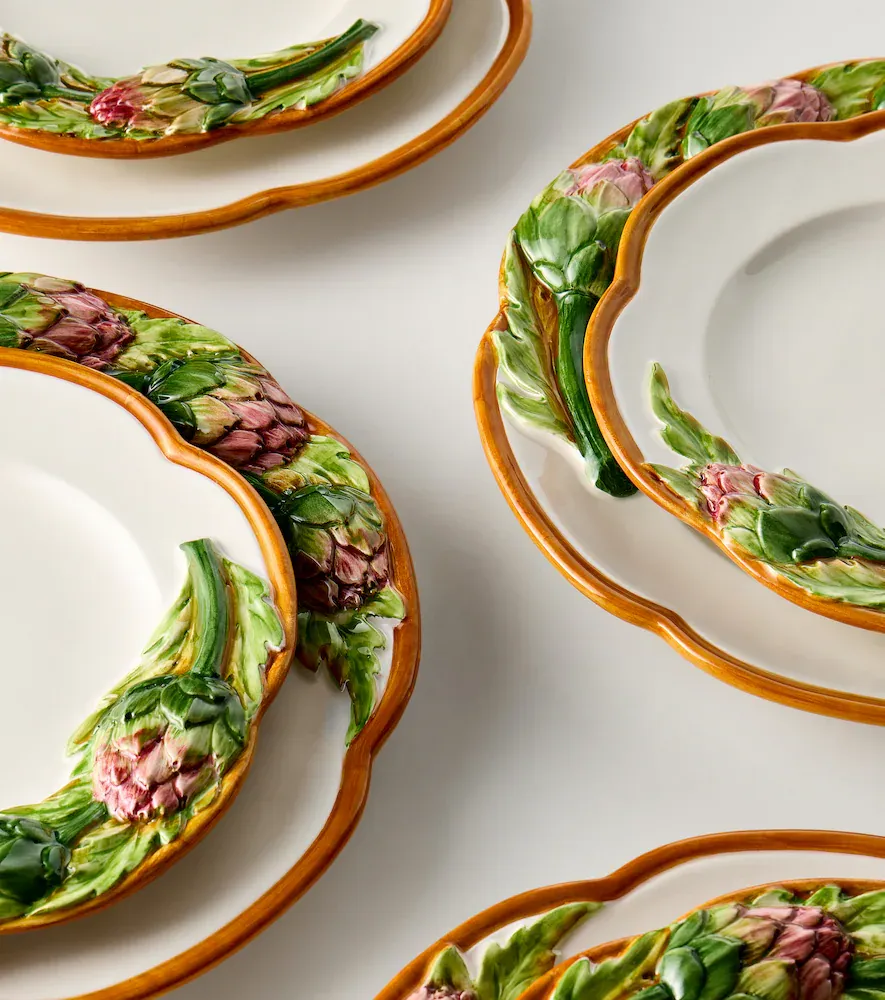 LES OTTOMANS Artichoke set of 4 ceramic appetizer plates | Thumbnail 2 LES OTTOMANS Artichoke set of 4 ceramic appetizer plates | Thumbnail 2