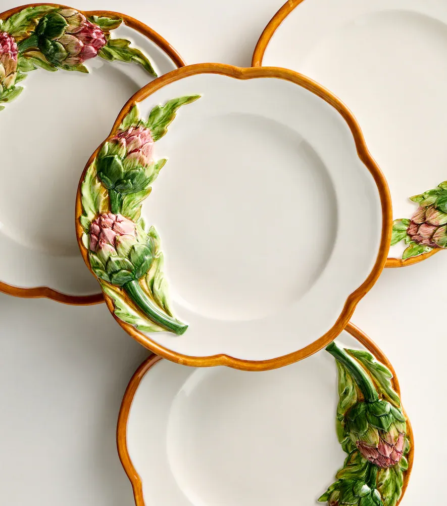 LES OTTOMANS Artichoke set of 4 ceramic appetizer plates | Thumbnail 3 LES OTTOMANS Artichoke set of 4 ceramic appetizer plates | Thumbnail 3