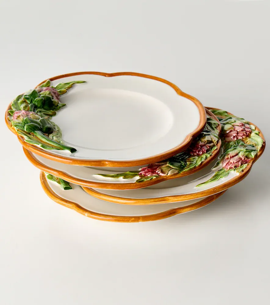 LES OTTOMANS Artichoke set of 4 ceramic appetizer plates | Thumbnail 4 LES OTTOMANS Artichoke set of 4 ceramic appetizer plates | Thumbnail 4